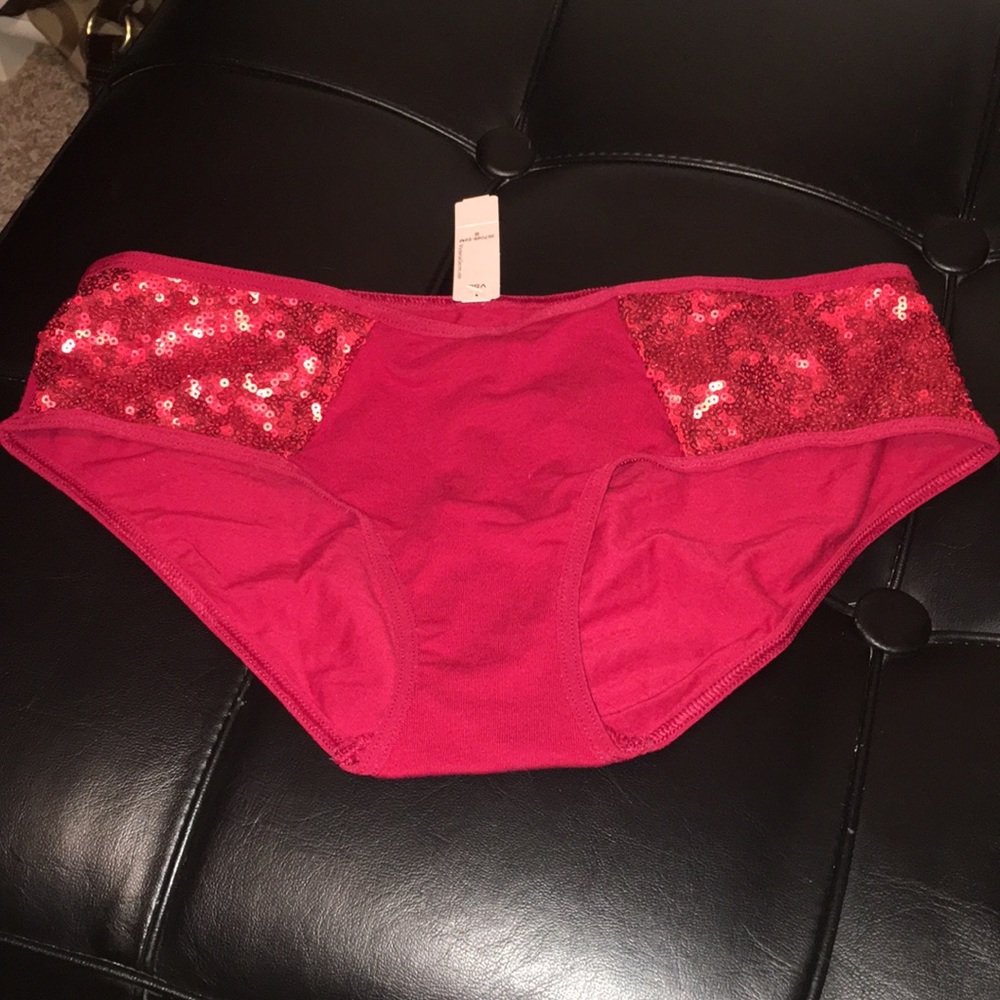NWT Victoria Secret Red Sequin Panty.